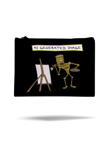 AI generated image kis táska Black