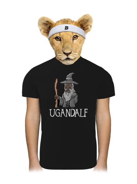 Ugandalf gyerek sport póló Black