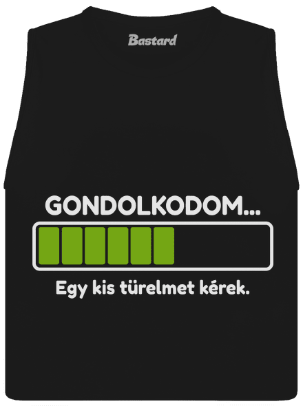 Gondolkodom női bővített trikó Black