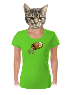 Music Pills női póló Apple Green