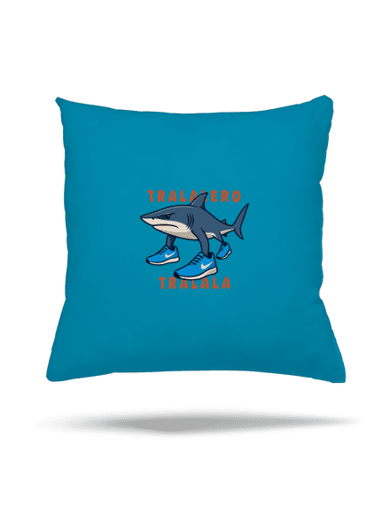 Tralalero Tralala – Italian Brainrot párna Blue Turquoise