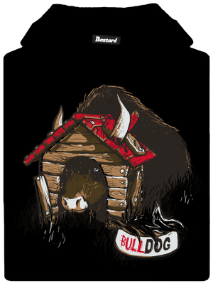 Bulldog gyerek kenguruzsebes pulóver Black