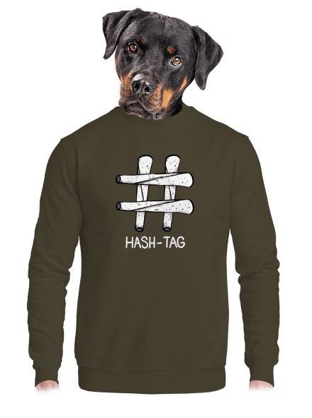 Hash tag unisex crewneck Urban Khaki