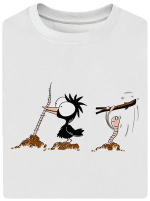 Vigyázz melyik végét fogod unisex túlméretezett póló White