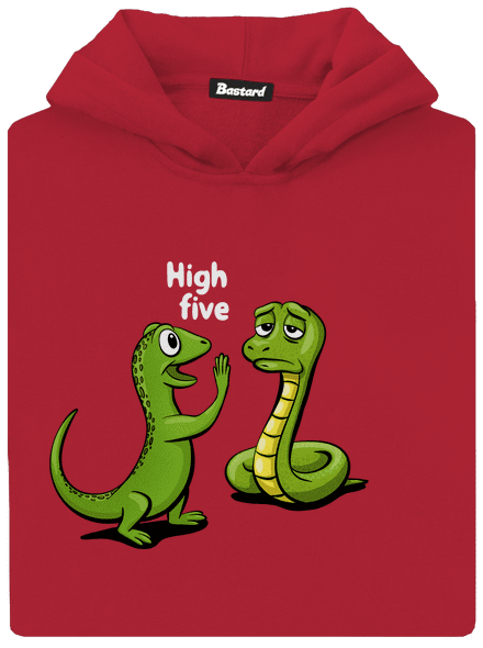 High Five gyerek kenguruzsebes pulóver Fire Red