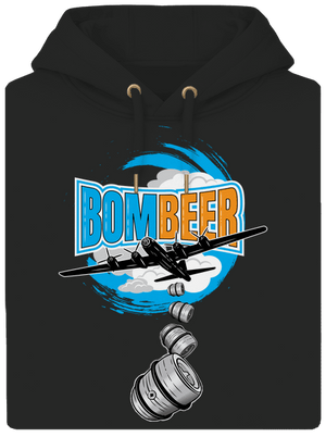 BomBeer unisex prémium pulóver Dark Black