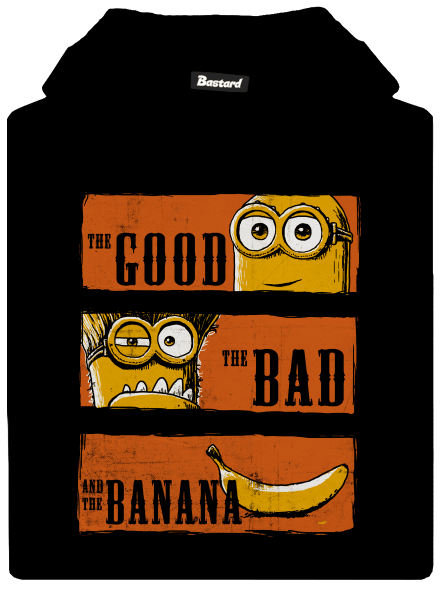 A Jó, a Rossz és a Banán gyerek kenguruzsebes pulóver Black