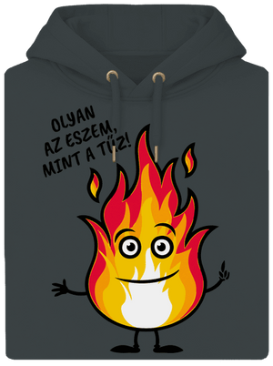 Olyan az eszem, mint a tűz! unisex prémium pulóver Charcoal