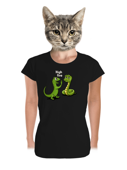 High Five prémium női póló Black