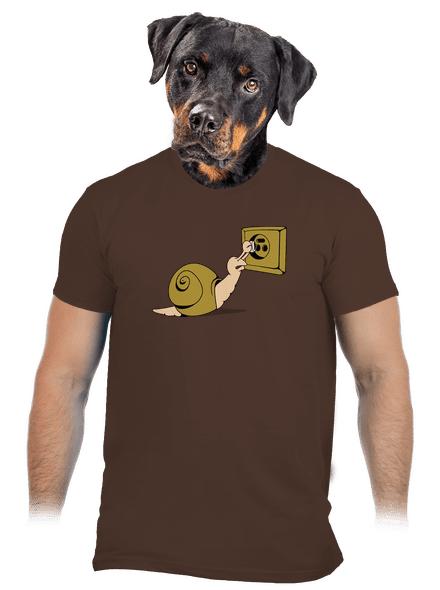 Kukkolás férfi póló Brown