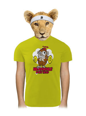 Monkey in my head gyerek sport póló Neon Yellow