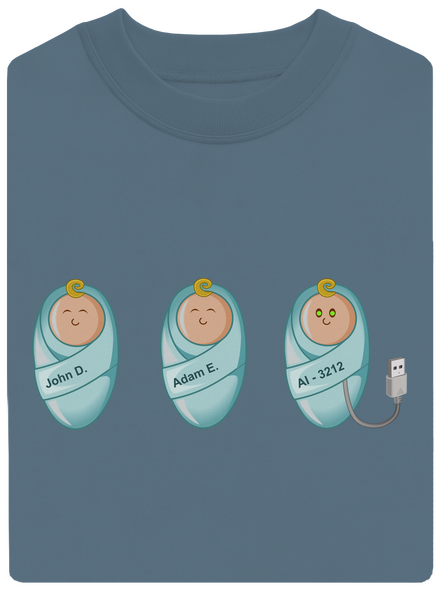 AI baby unisex crewneck Nordic Blue