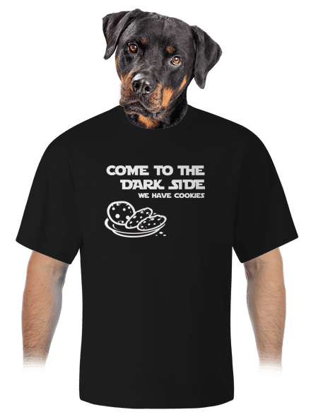 Come to the dark side unisex túlméretezett póló Black