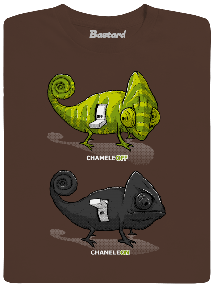 ChameleON ChameleOFF férfi póló Brown