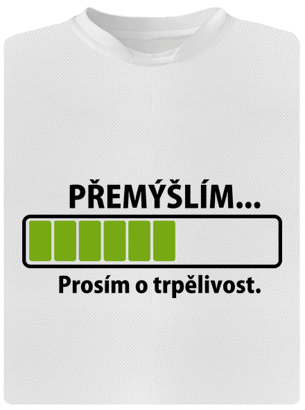 Gondolkodom férfi sportpóló White
