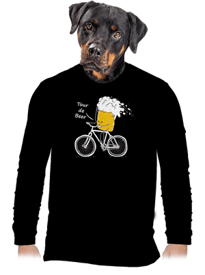 Tour de beer férfi hosszú ujjú póló Black