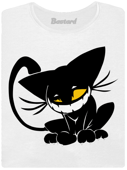 Evil cat prémium női póló White