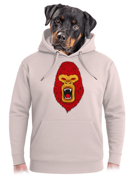 Gorilla face unisex prémium pulóver Rose Chalk