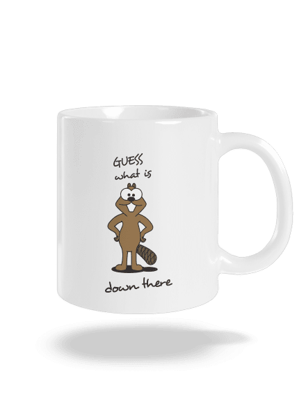 Naked beaver hagyományos bögre White