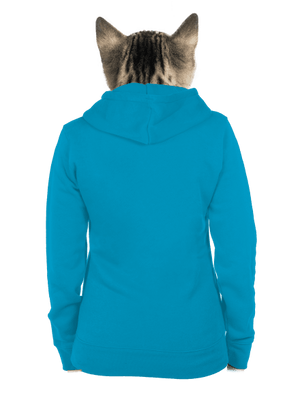 Nyomtatás nélkül cipzáras női pulóver Blue Atol
