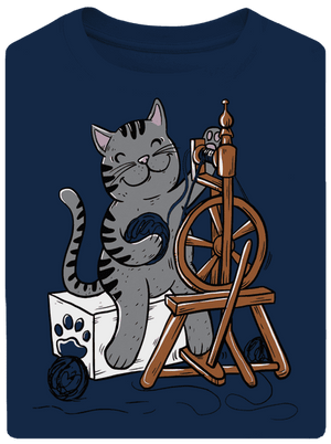 Dorombol a macska unisex túlméretezett póló Midnight Blue