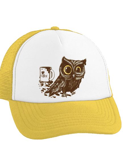 Koffeinfüggő bagoly teherautós sapka Sunflower cap