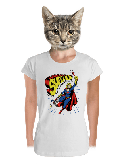 Supermom prémium női póló White