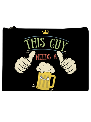 This guy needs a beer kis táska Black