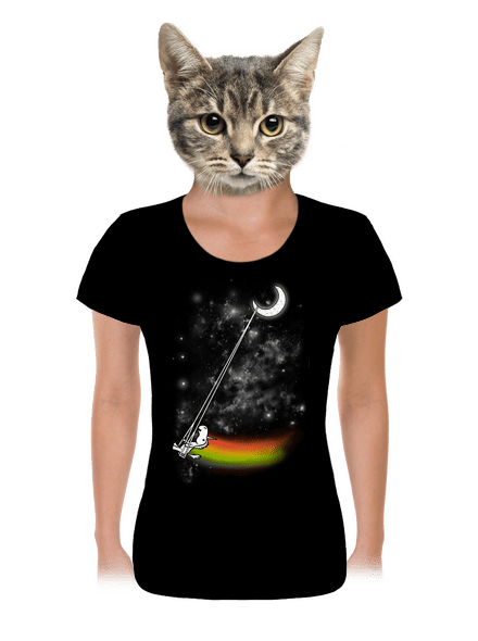 Unicorn universe női póló Black