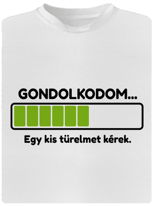 Gondolkodom férfi sportpóló White