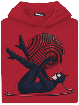 Catwoman gyerek kenguruzsebes pulóver Fire Red