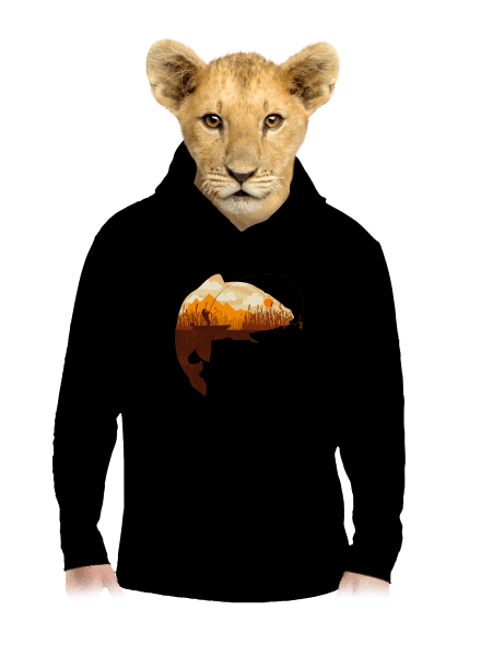 Halfogás gyerek kenguruzsebes pulóver Black