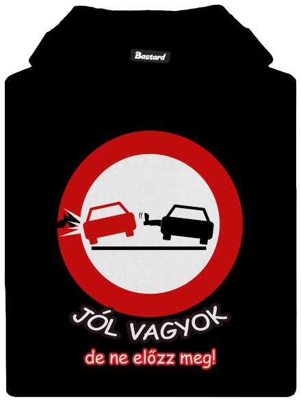 Ne előzz meg gyerek kenguruzsebes pulóver Black
