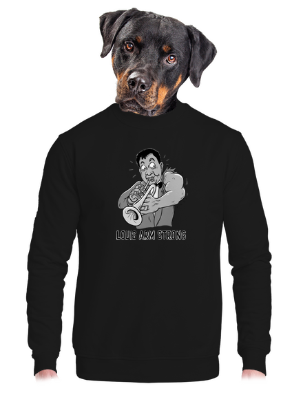 Louis Armstrong unisex crewneck Black