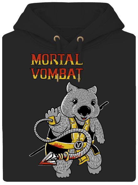 Mortal Vombat unisex prémium pulóver Dark Black