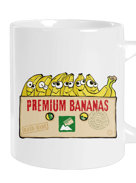 Premium Bananas nagy bögre White