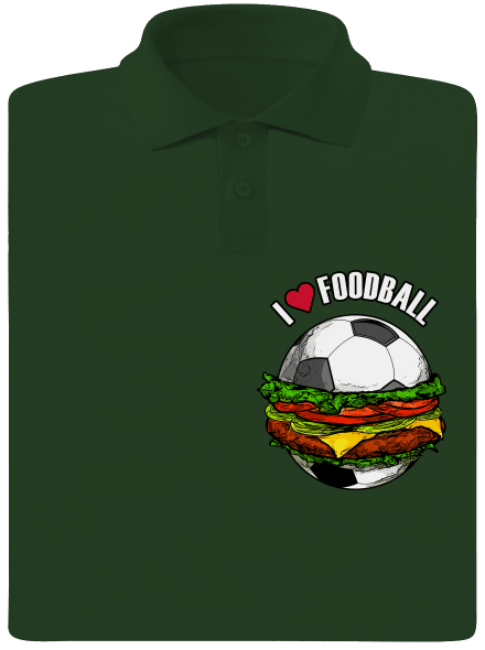 Foodball férfi pólóingek Bottle Green Mal
