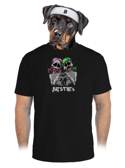 Besties férfi sportpóló Black