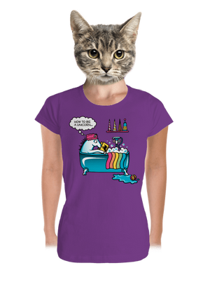 Mi kell az egyszarvúvá váláshoz prémium női póló Purple