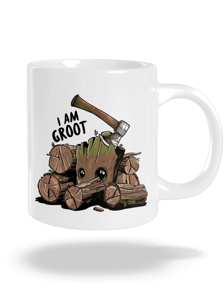 I Am Groot nagy bögre White