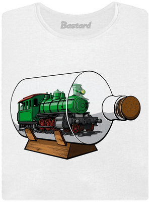 Mozdony egy palackban prémium női póló White