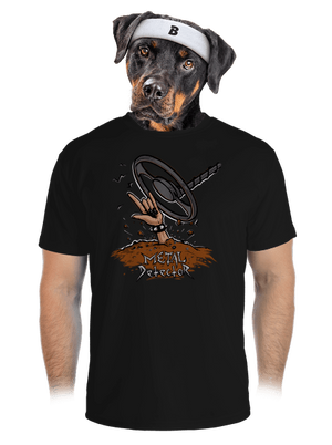 Metal detector férfi sportpóló Black