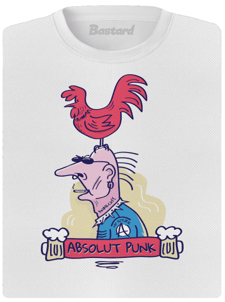 Absolut Punk női sportpóló White