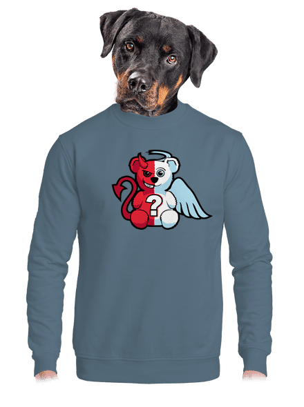 Angyal vagy ördög unisex crewneck Nordic Blue