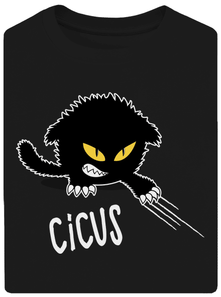 Cicus unisex túlméretezett póló Black
