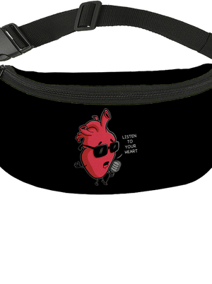 Listen to your heart övtáska Black