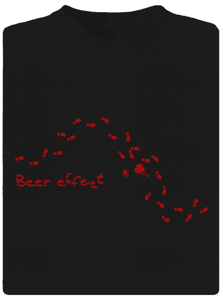 Beer effect férfi sportpóló Black