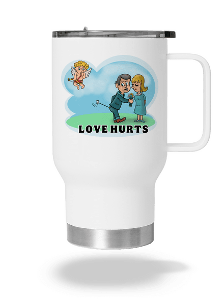 Love hurts termosz bögre White