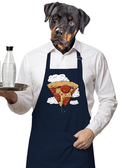 Pizza ejtőernyős kötény Navy