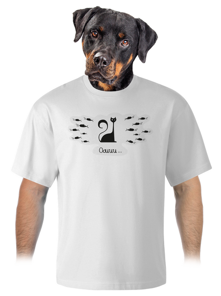 Oouuu unisex túlméretezett póló White